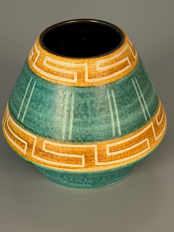 Bay Keramik Vase 576-17 1960s Teal Golden Brown Ceramic - Image 3