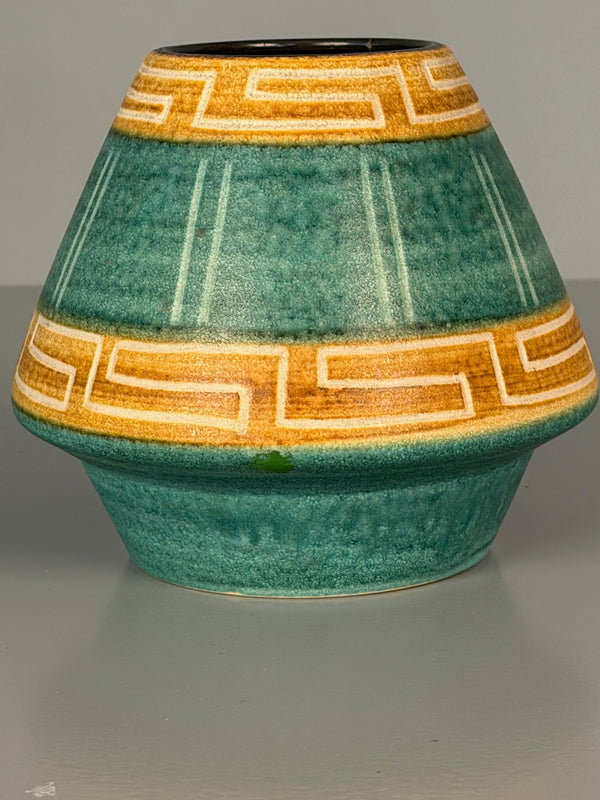 Bay Keramik Vase 576-17 1960s Teal Golden Brown Ceramic - Image 4