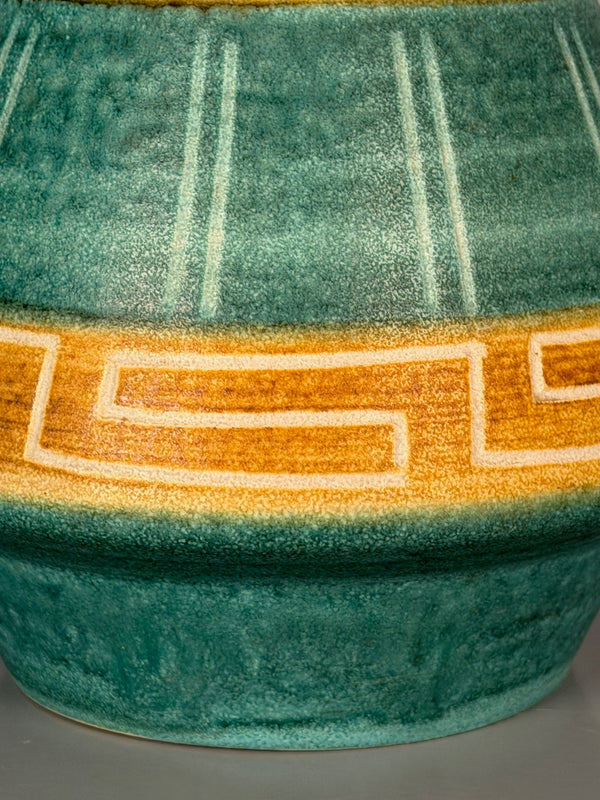 Bay Keramik Vase 576-17 1960s Teal Golden Brown Ceramic - Image 6