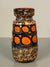 Scheurich Vase Decor 242-22 1960s Black Orange Ceramic