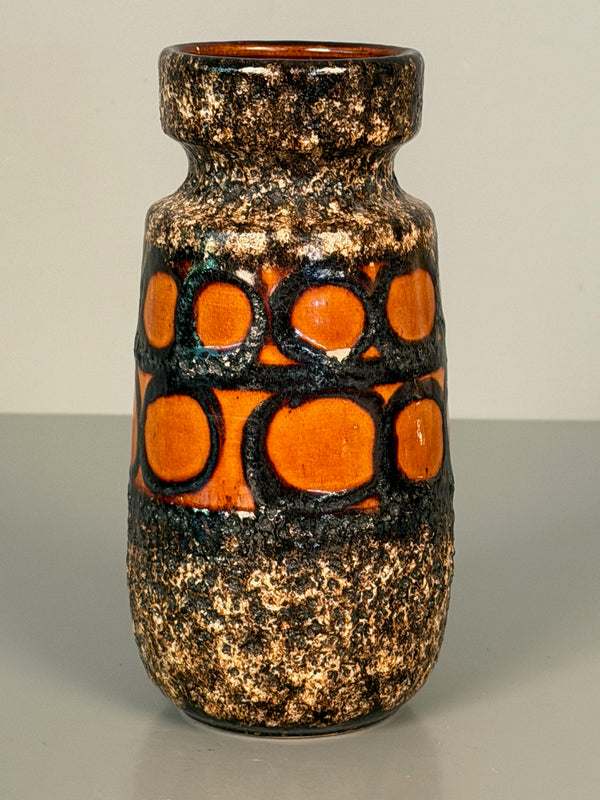Scheurich Vase Decor 242-22 1960s Black Orange Ceramic - Image 2