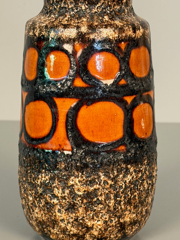 Scheurich Vase Decor 242-22 1960s Black Orange Ceramic - Image 3