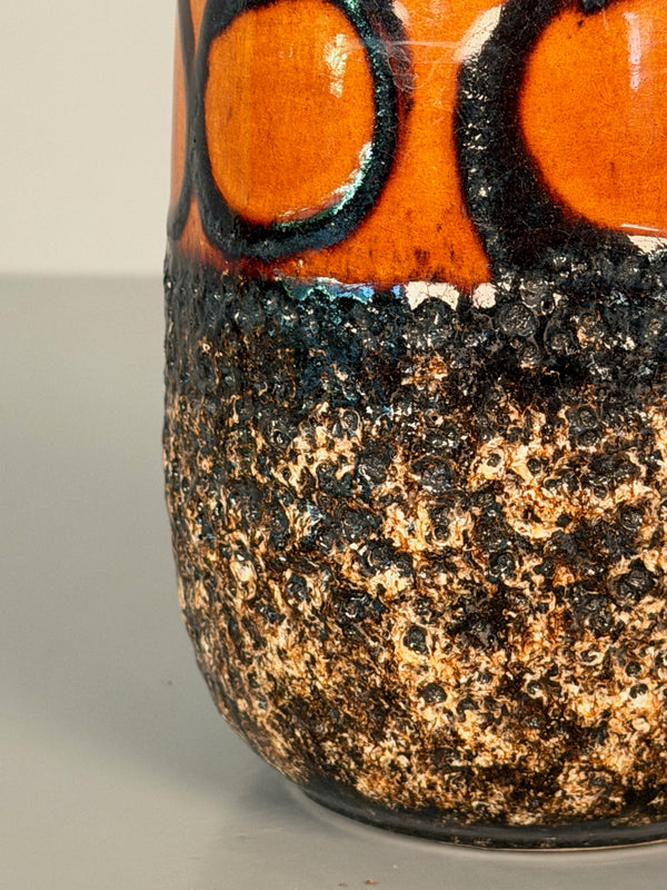 Scheurich Vase Decor 242-22 1960s Black Orange Ceramic - Image 7