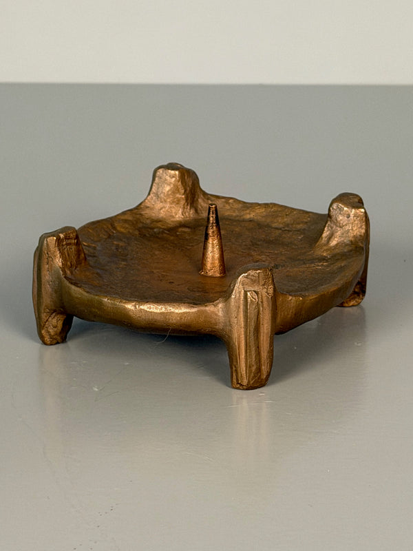 Vintage Bronze Candle Holder Mid Century 1960s - Image 6