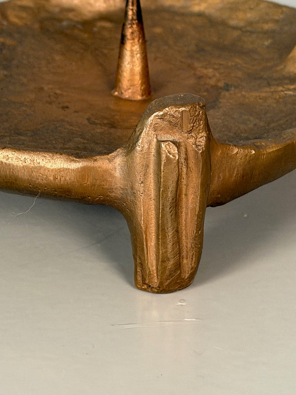 Vintage Bronze Candle Holder Mid Century 1960s - Image 7