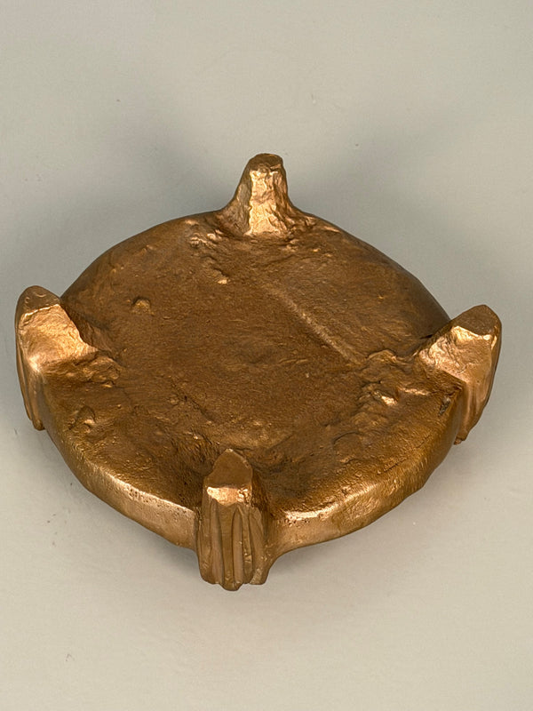 Vintage Bronze Candle Holder Mid Century 1960s - Image 9