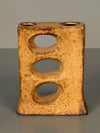 Bertoncello Italy Vase Vintage Ceramic Mid Century 60s Beige Brown