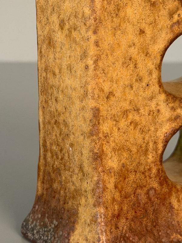 Bertoncello Italy Vase Vintage Ceramic Mid Century 60s Beige Brown - Image 7