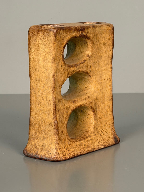 Bertoncello Italy Vase Vintage Ceramic Mid Century 60s Beige Brown - Image 8