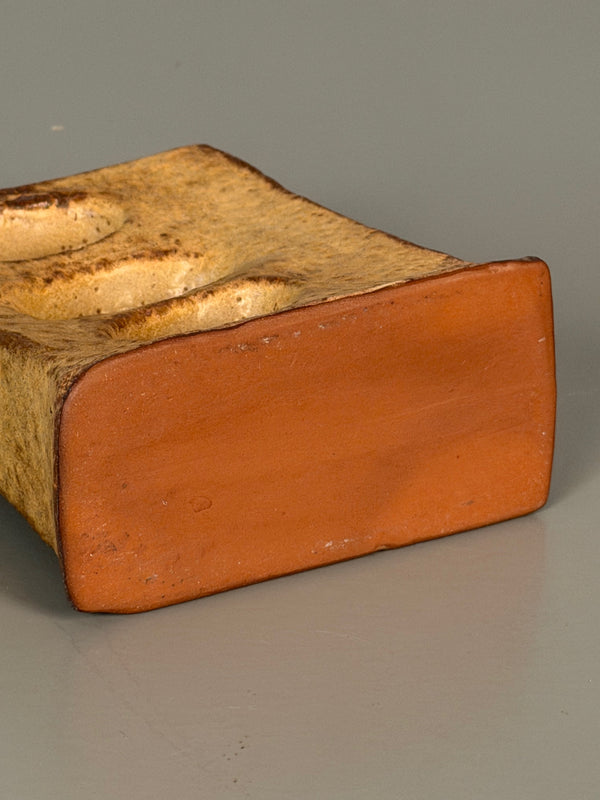 Bertoncello Italy Vase Vintage Ceramic Mid Century 60s Beige Brown - Image 9