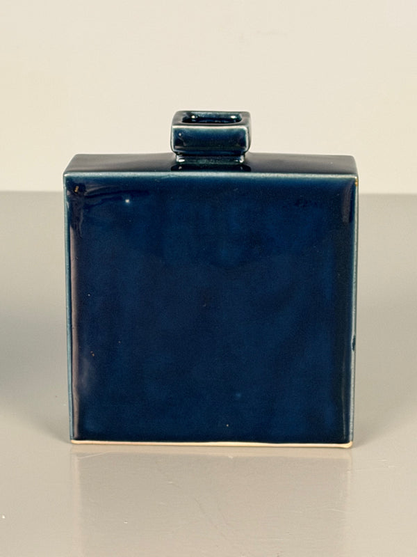 Studtokeramik Vintage Vase Minimalist 1960s Dark Blue Ceramic - Image 2