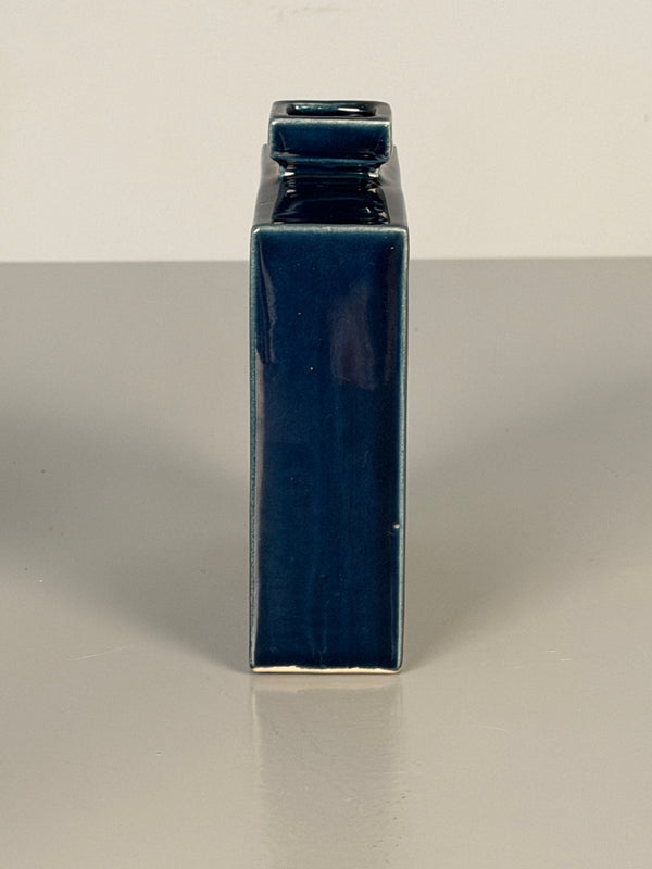 Studtokeramik Vintage Vase Minimalist 1960s Dark Blue Ceramic - Image 3