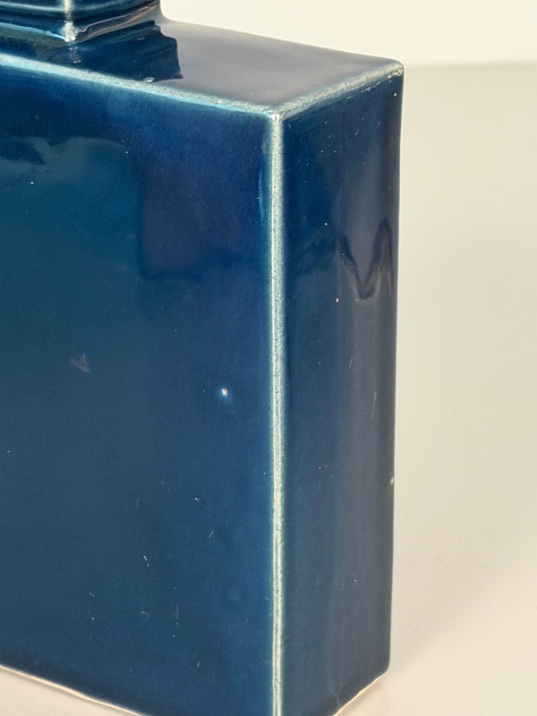 Studtokeramik Vintage Vase Minimalist 1960s Dark Blue Ceramic - Image 6