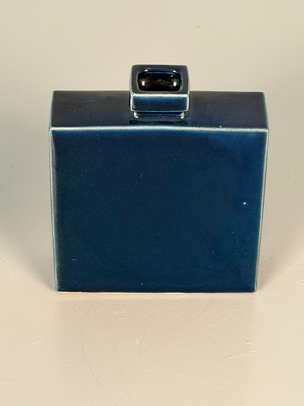 Studtokeramik Vintage Vase Minimalist 1960s Dark Blue Ceramic - Image 8