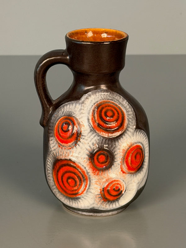 Bay Keramik Vase Handle Vase 60s Op Art Decor 85-17