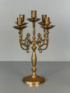 Vintage Massive Brass Candle Holder Candelabra 1960s