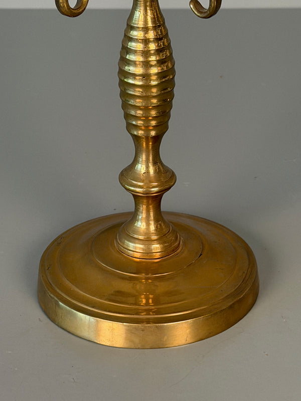 Vintage Massive Brass Candle Holder Candelabra 1960s - Image 4