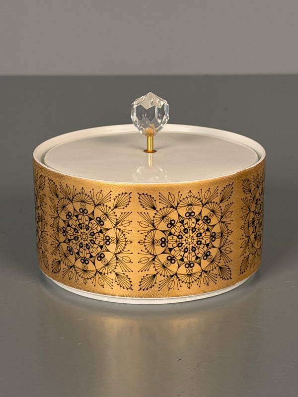 Hutschenreuther Selb Vintage Lidded Box 1960s White Gold Porcelain - Image 2