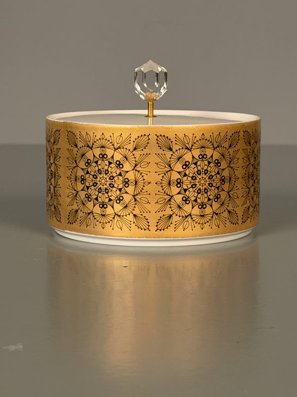 Hutschenreuther Selb Vintage Lidded Box 1960s White Gold Porcelain - Image 3