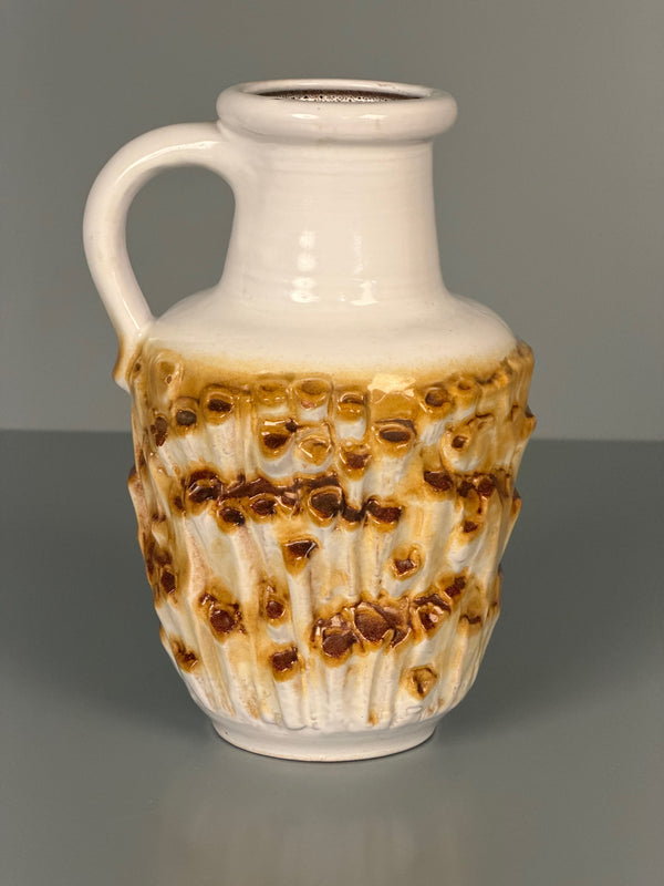 Carstens Tönnieshof Vase 7587-25 1960s White Brown Ceramic