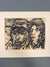 Jo Pieper Drawing Original Vintage 1960s Wall Art